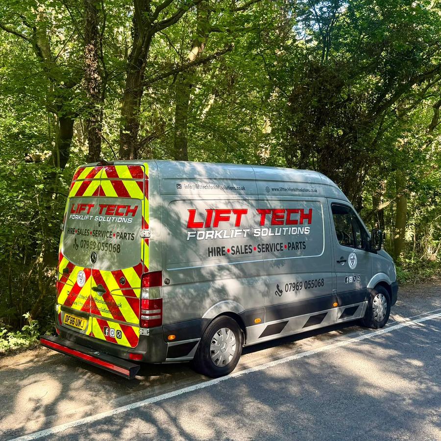 Lift Tech Forklift Solutions service van used for hire deliveries and on-site repairs
